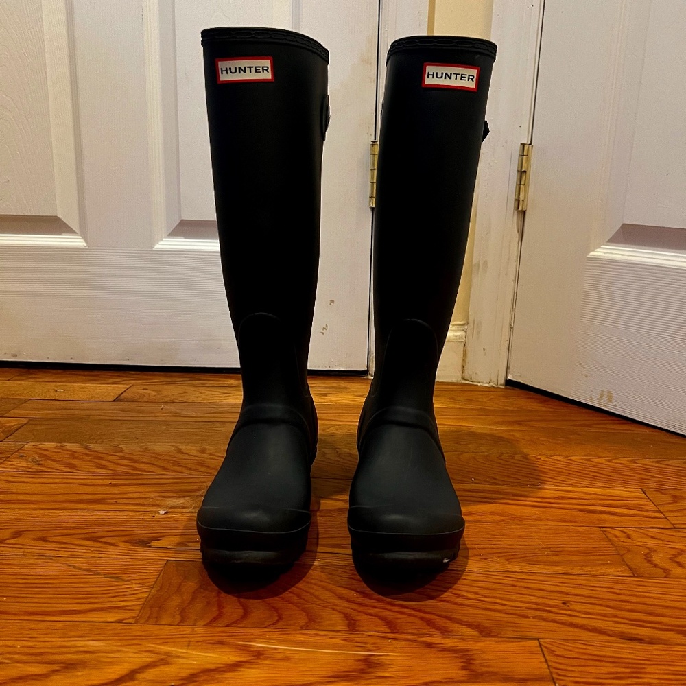 Hunter - Women's Original Back-Adjustable Tall Rainboots  - Navy,  Women's 7